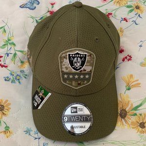 New Era Las Vegas Raiders Salute to Service Hat - Adjustable - Olive - New
